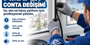 Alibeyköy Pimapen PVC pencere contası değişimi